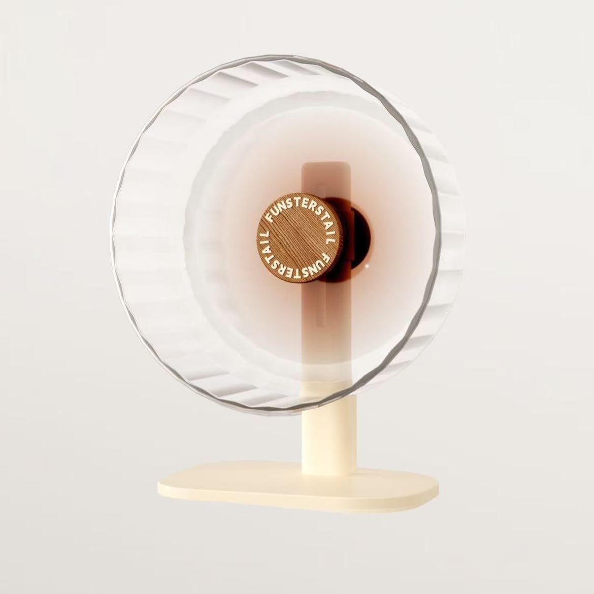 Installing FunstersTail Silent Hamster Wheel Small Animal Exercise on a wooden desk