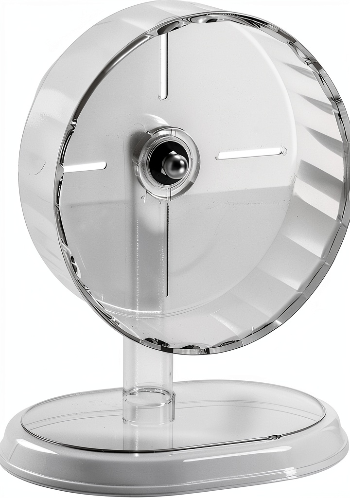 Fanlahmtasy hamster wheel in a cage with a Syrian hamster