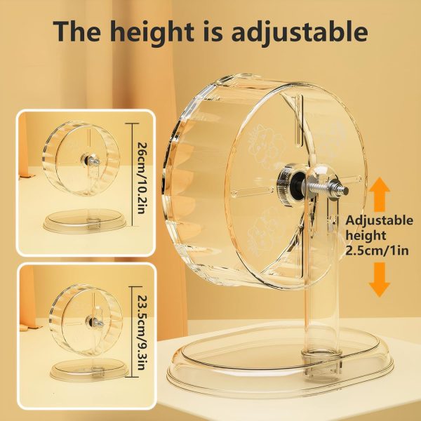 Fanlahmtasy Silent Hamster Wheel Adjustable Height Syrian-5