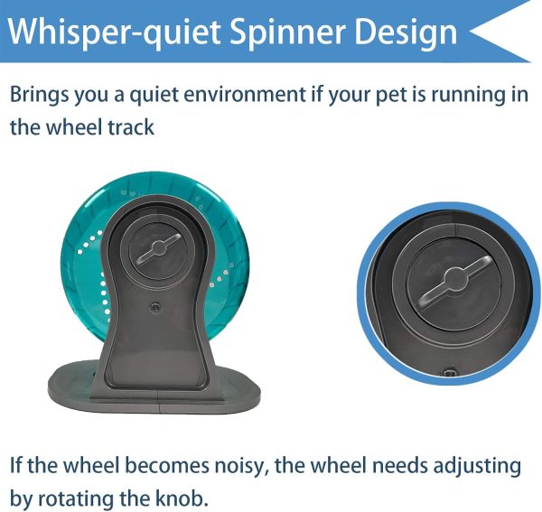 Petest Silent Hamster Wheel Small Animal Exercise Green-4