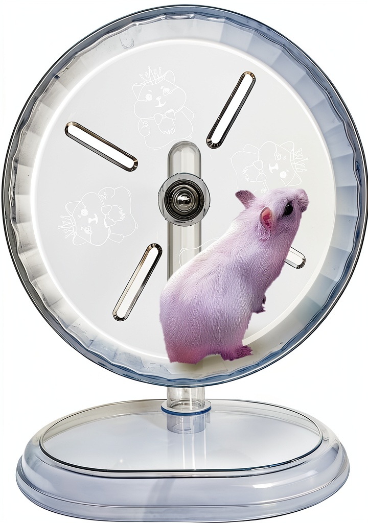 lazYYzal hamster wheel in use on a cage