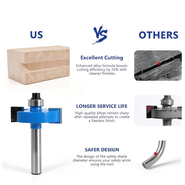 MNA Router Bits Set Carbide Woodworking Tools 1/4 Shank-2