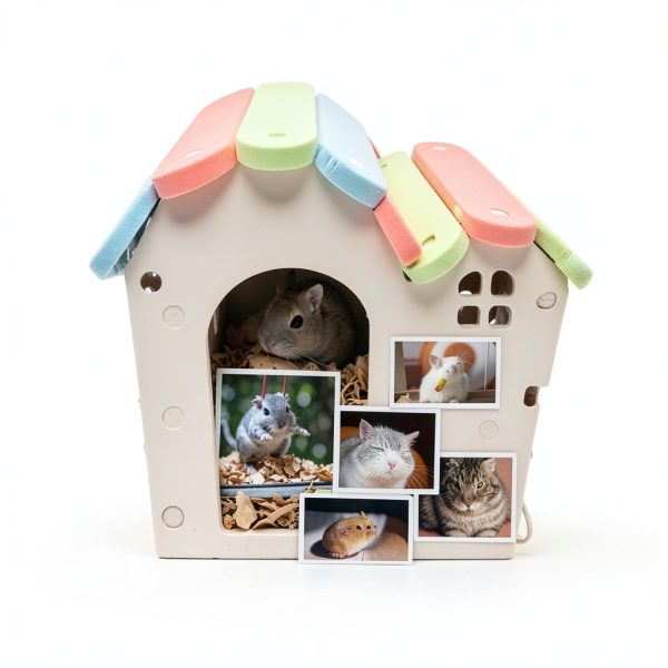Hamiledyi Hamster Exercise Wheel Silent Safe Pet Toy Set-6