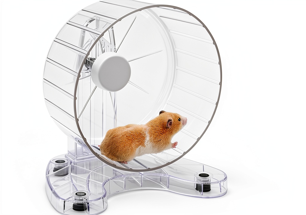 Stinzgie silent hamster wheel in use by a small pet