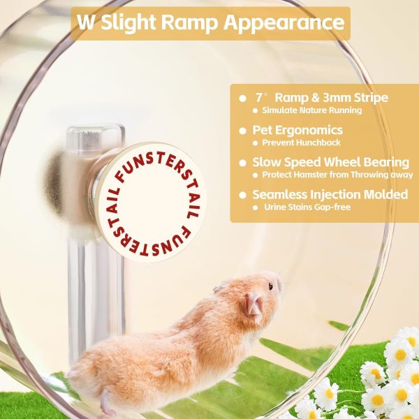 FunstersTail Hamster Wheel Ergonomic Slope Small Pet-6