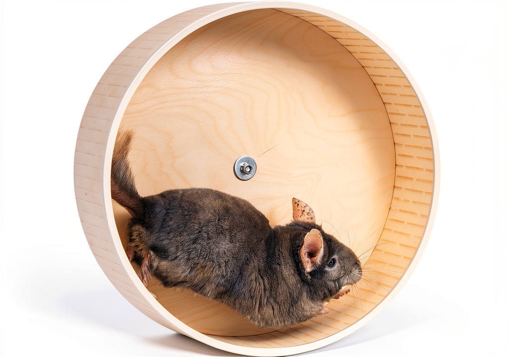 Amida Craft Chinchilla Wheel in a pet habitat
