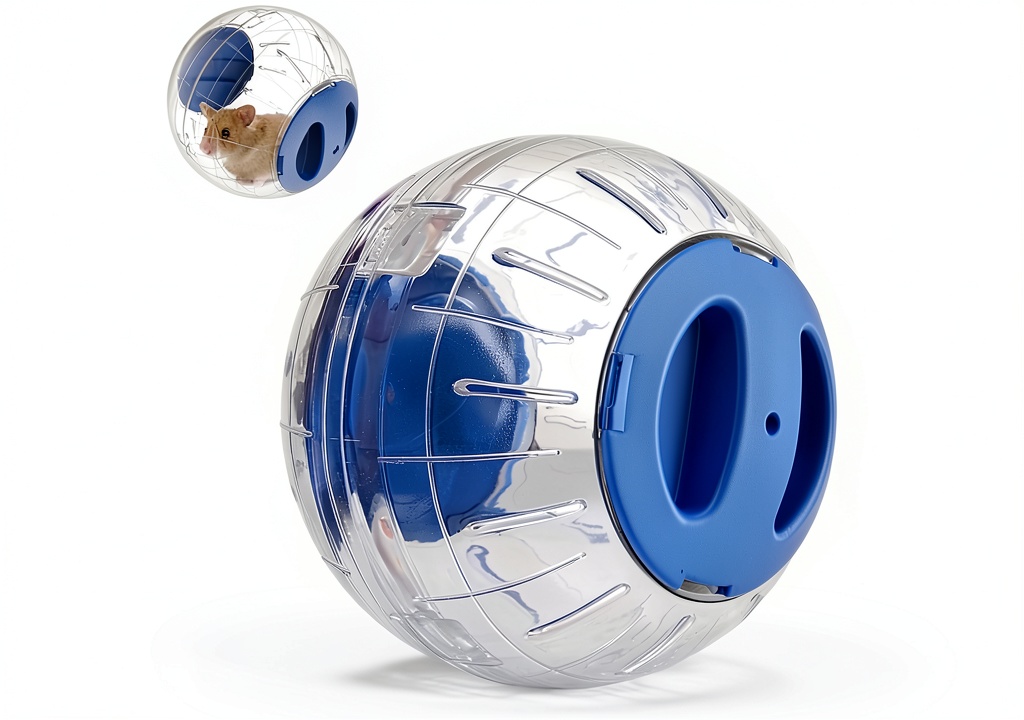 CHUQIANTONG hamster exercise ball in use with a small pet inside