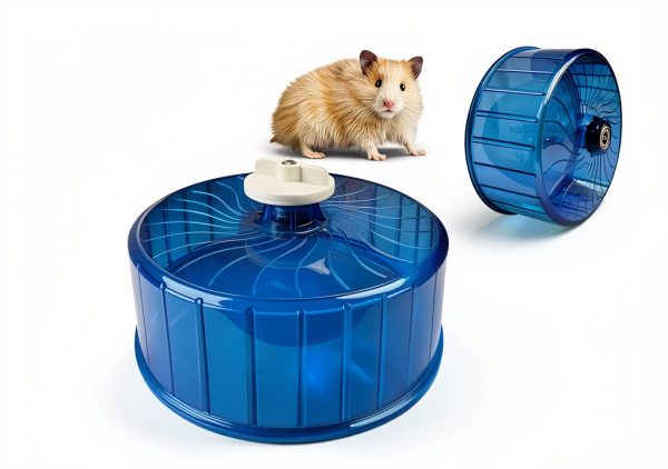 TieLishor Silent Hamster Wheel Adjustable Height Blue Pink-5