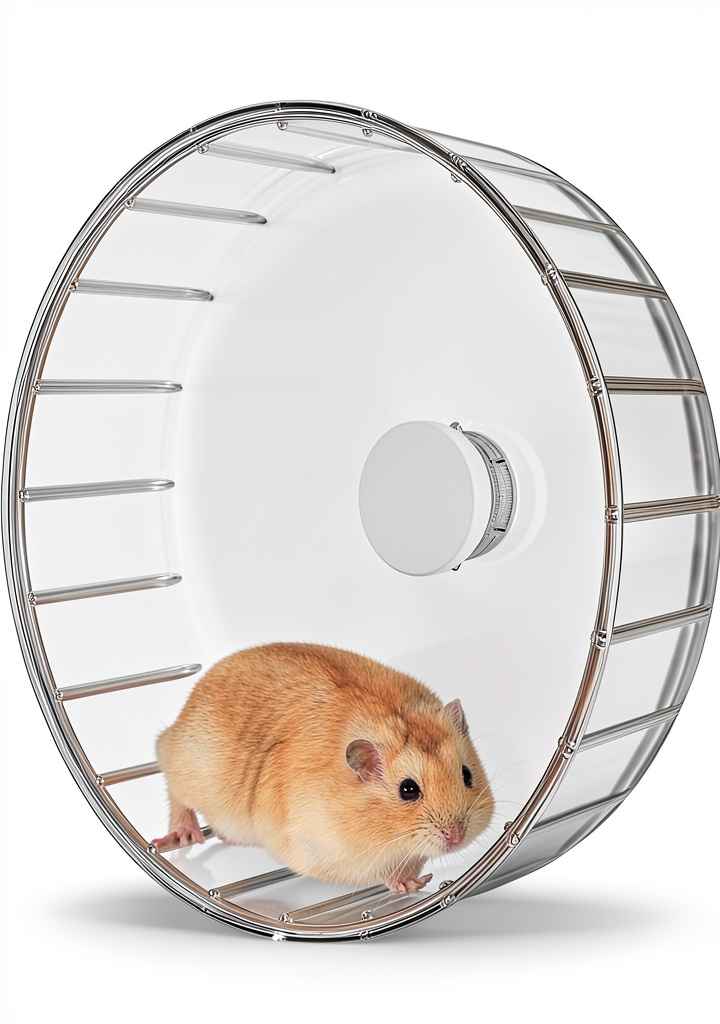 BUCATSTATE hamster wheel in use by a small pet in a cage