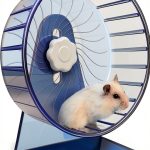 TieLishor Silent Hamster Wheel Adjustable Height Blue Pink-0