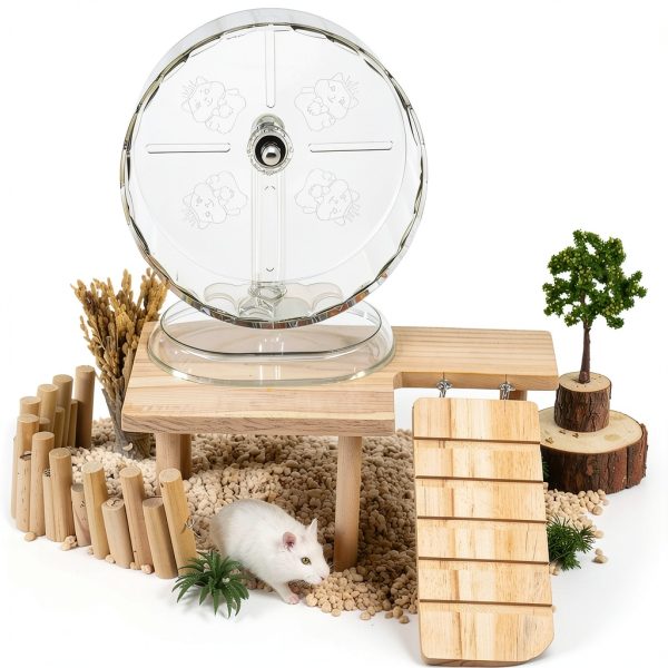 Fanlahmtasy Silent Hamster Wheel Adjustable Anti Skid Syrian-7