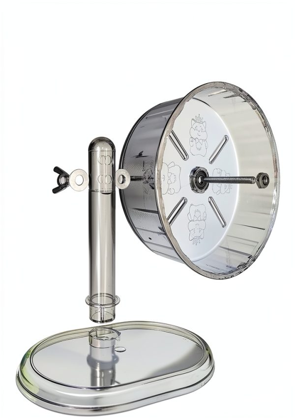 lazYYzal Silent Hamster Wheel Transparent White Pet Exercise-2
