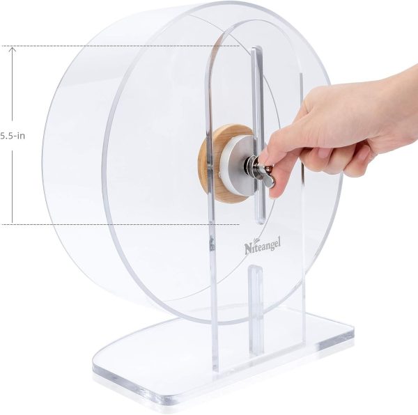 Niteangel Acrylic Hamster Wheel Silent Exercise Dwarf-5
