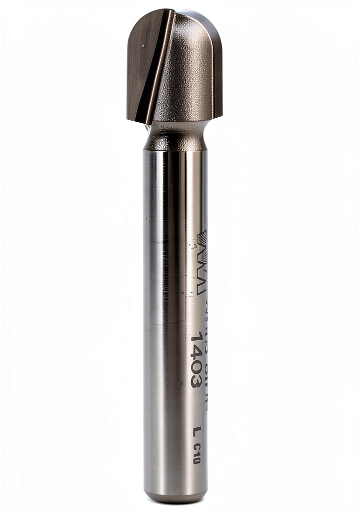 'Whiteside round nose router bit in use on a wooden surface'