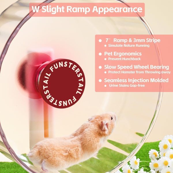 FunstersTail Silent Hamster Wheel Small Animal Exercise Toy-7