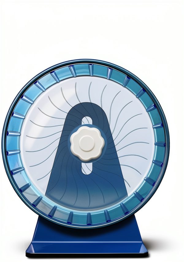 TieLishor Silent Hamster Wheel Adjustable Height Blue Pink-6