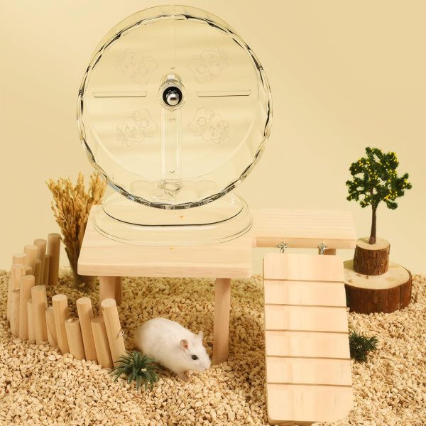 Fanlahmtasy Silent Hamster Wheel Adjustable Height Syrian-7