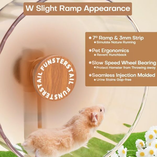 FunstersTail Silent Hamster Wheel Small Animal Exercise-5