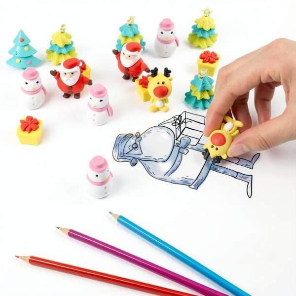 CCINEE Christmas Eraser Variety Pack Rubber Toy Pencil Erasers Set-1