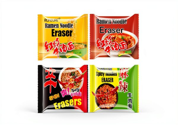 Rondure Colorful Ramen Noodle Erasers 16 Pack Kids School Supplies-1