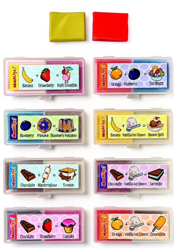 GEDDES Mini Food Eraser Set Multicolor Kneadable Rubber Twist-0