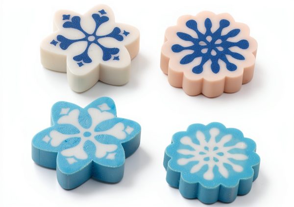 Fun Express Snowflake Rubber Erasers 1 Inch Pack of 72-1