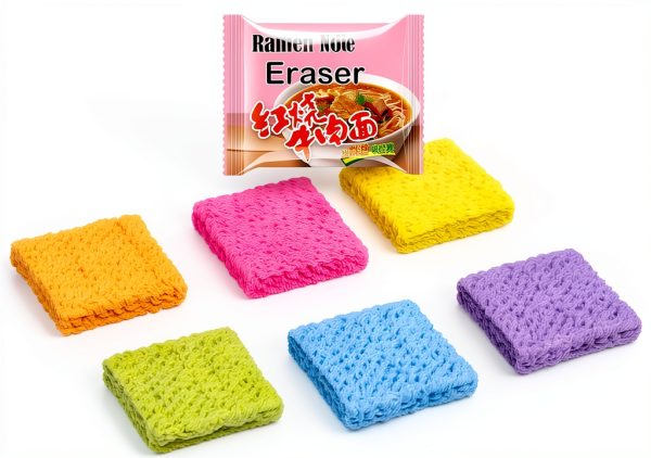 Rondure Colorful Ramen Noodle Erasers 16 Pack Kids School Supplies-0
