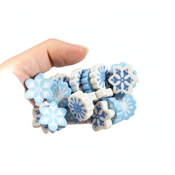Fun Express Snowflake Rubber Erasers 1 Inch Pack of 72-2