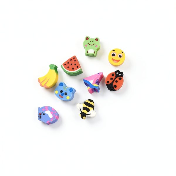 QDXATIVP Mini Rubber Erasers Small Assorted Animal Fruit Pack 300-1