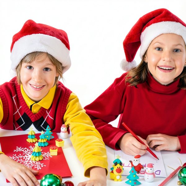 CCINEE Christmas Eraser Variety Pack Rubber Toy Pencil Erasers Set-6