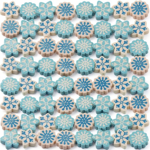 Fun Express Snowflake Rubber Erasers 1 Inch Pack of 72-0