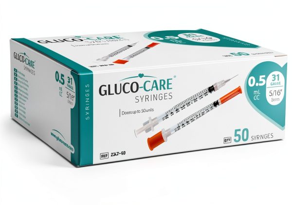 0.5 ml/cc Syringes 31G x 5/16’’ (8mm), Orange Cap, Box of 50 pcs-8