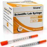 U-100 Syringes with Needle 30G 1/2in 1ml Mxene 100 Pack Sterile Lab-0