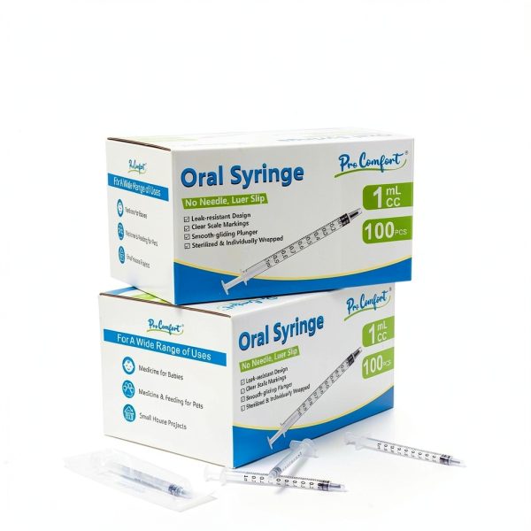 1ml Syringe without Needle, No Needle Individually Packaged Oral Syringe for Scientific Labs, Measurement, Dispensing, Oil or Glue Applicator Oral Dispenser-6