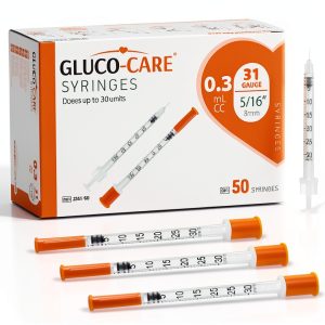 0.3 ml/cc Syringes 31G x 5/16'' Orange Cap – MediVena Sample, 50 pcs-0