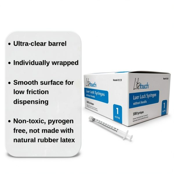 1ml Luer Lock Syringe MediCore Sterile Individually Sealed 100 per Box-2