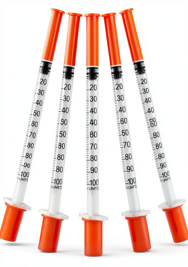 U-100 31G 1cc 1/4 Inch Syringes Gesanghua Wrapped Pack of 20-0